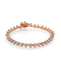 Eddie Borgo | Pink Pave Crystal Mini Cone Bracelet/rose Goldtone | Lyst