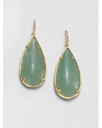 ABS By Allen Schwartz | Metallic Teardrop Earrings | Lyst