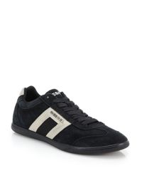DIESEL | Gray Happy Hour Suede Sneakers for Men | Lyst