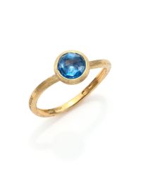 Marco Bicego | Jaipur Blue Topaz & 18k Yellow Gold Ring | Lyst
