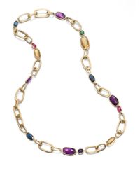 Marco Bicego | Multicolor Murano Semi-precious Multi-stone & 18k Yellow Gold Long Link Necklace | Lyst