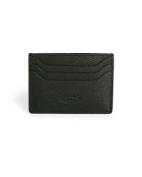 Tod's | Green Pebbled Leather Credit Card Case for Men | Lyst