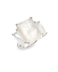 Ippolita | Metallic Rock Candy Mother-of-pearl, Clear Quartz & Sterling Silver Three-stone Ring | Lyst