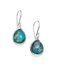 Ippolita | Blue Bronze Turquoise, Clear Quartz & Sterling Silver Earrings | Lyst