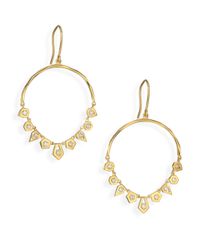 Ron Hami | Metallic Rain Diamond & 18k Yellow Gold Arc Chandelier Earrings | Lyst