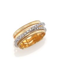 Marco Bicego | Metallic Marrakech Diamond & 18k Yellow Gold Five-strand Ring | Lyst