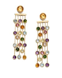 Marco Bicego | Metallic Mini Jaipur Semi-precious Multi-stone & 18k Yellow Gold Five-strand Drop Earrings | Lyst