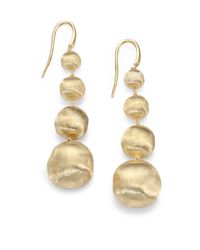 Marco Bicego | Metallic Africa 18k Yellow Gold Graduated Ball Drop Earrings | Lyst