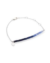 Meira T | Metallic Sapphire & 14k White Gold Ombre Beaded Bracelet | Lyst