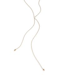 Zoe Chicco | Metallic 14k Yellow Gold Bullet Lariat Necklace | Lyst