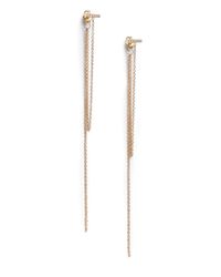 Zoe Chicco | Metallic Diamond & 14k Yellow Gold Bar Fringe Earrings | Lyst