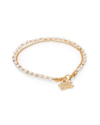 Astley Clarke | Biography White Agate & White Sapphire Lotus Beaded Friendship Bracelet | Lyst