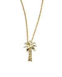 Roberto Coin | Metallic Tiny Treasures 18k Yellow Gold Palm Tree Pendant Necklace | Lyst