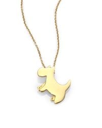 Roberto Coin | Metallic Tiny Treasures 18k Yellow Gold Scottie Pendant Necklace | Lyst