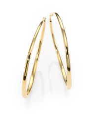 Roberto Coin | Metallic 18k Yellow Gold Hoop Earrings/2.5 | Lyst