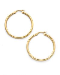 Roberto Coin | Metallic 18k Yellow Gold Hoop Earrings/1.4 | Lyst