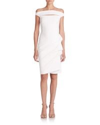 La Petite Robe Di Chiara Boni | White Melania Short Off-the-shoulder Dress | Lyst