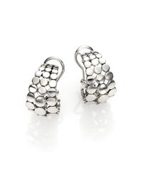 John Hardy | Metallic Dot Sterling Silver Buddha Belly Earrings | Lyst