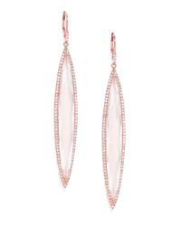 Meira T | Pink Diamond, Rose Quartz & 14k Rose Gold Drop Earrings | Lyst