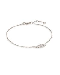 KC Designs | Metallic Diamond & 14k White Gold Wing Charm Bracelet | Lyst