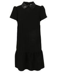 RED Valentino - Black Dress - Lyst