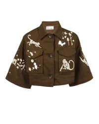 RED Valentino - Brown Giacca Militare - Lyst