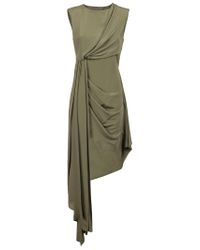 Off-White c/o Virgil Abloh - Asymmetric Dress Military Green White - Lyst