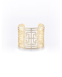 Shanghai Tang - Metallic Lattice Blue Lapis Cuff - Lyst