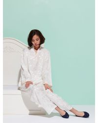 Shanghai Tang - Multicolor Leaves Silk Pajama Set - Lyst