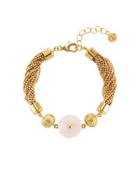 Shanghai Tang - Metallic Jade Inspired Tassel Bracelet - Lyst