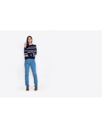 A.P.C. - Blue Harper Metallic Stripe Sweater - Lyst