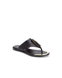 Rachel Zoe | Black Tash Tassel Leather Thong Sandals | Lyst