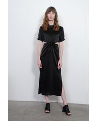 Nanushka - Bhumi Tie Detail Dress In Black - Lyst