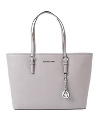 Michael Kors - Gray Jet Set Travel Md Tz Mult Funt Tote - Lyst