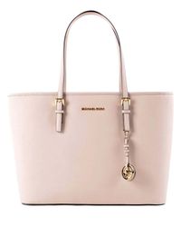 Michael Kors - Pink Jet Set Travel Md Tz Mult Funt Tote - Lyst
