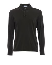 Cruciani - Black L/s Polo Shirt for Men - Lyst