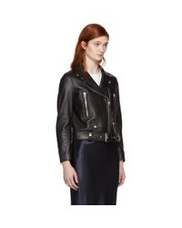 Blouson en cuir oversize Merlyn Acne en coloris Black