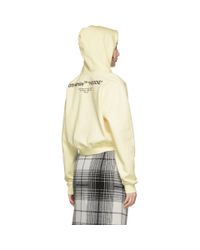 Off-White c/o Virgil Abloh White Quotes Cropped Hoodie