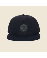 Rogue Territory Blue 5 Panel Snapback Hat - Indigo Selvedge Canvas for men
