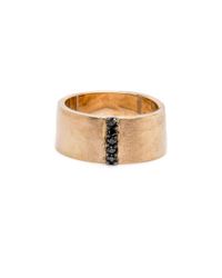 Shaesby - Metallic Isla Pave Linear Band Ring - Lyst