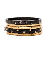 Ashley Pittman - Metallic Masafa Dark Horn Bangle Set - Lyst