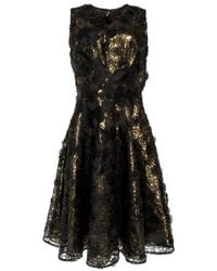 Naeem Khan Black Floral Dress