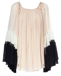 Chloé | Pink Silk Crepe Blouse | Lyst