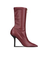 Stella McCartney - Purple Bordeaux Matte Alter Nappa High Ankle Boots - Lyst