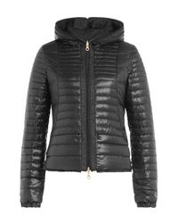 Duvetica | Black Down Jacket With Hood - Blue | Lyst