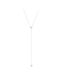 Adina Reyter - Metallic V Solid Triangle Lariat Necklace - Lyst