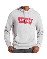 Levi's - Gray Batwing Logo Hoodie for Men - Lyst