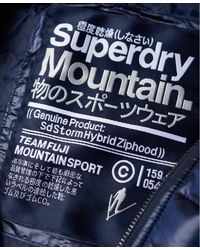 Superdry Blue Sd Storm Hybrid Zip Hoodie