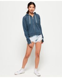 Superdry Blue Ivy Broidery Zip Hoodie