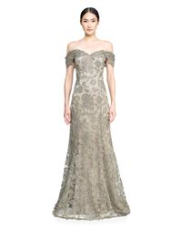 Tadashi Shoji Metallic Minna Gown